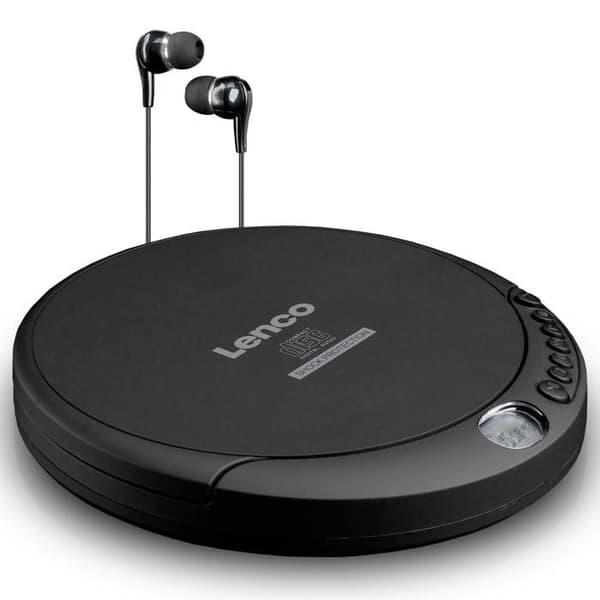 LENCO CD-200 Bärbar CD-spelare - Svart - Stöttålig - MP3-uppspelning - Slumpmässig - Upprepa alla