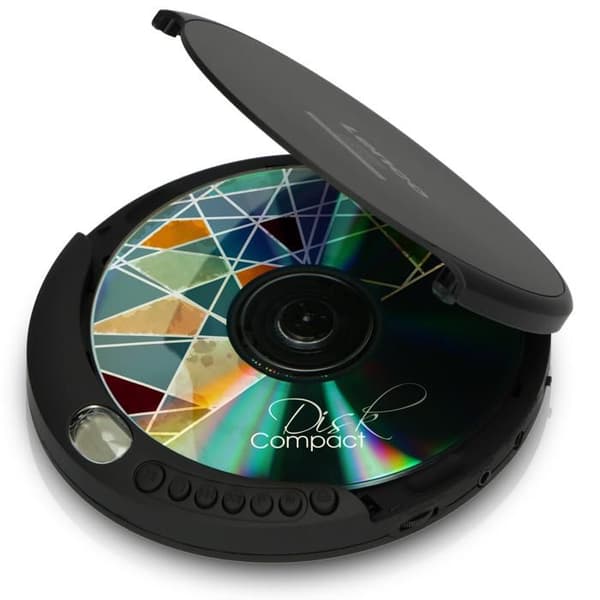 LENCO CD-200 Bärbar CD-spelare - Svart - Stöttålig - MP3-uppspelning - Slumpmässig - Upprepa alla