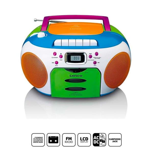 Lenco SCD-971 - Radio CD-spelare med kassettspelare - Barn