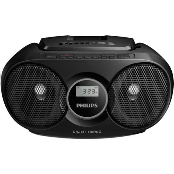 PHILIPS AZ215B / 12 CD-spelare med digital tuner och 3,5 mm ljudingång - Svart