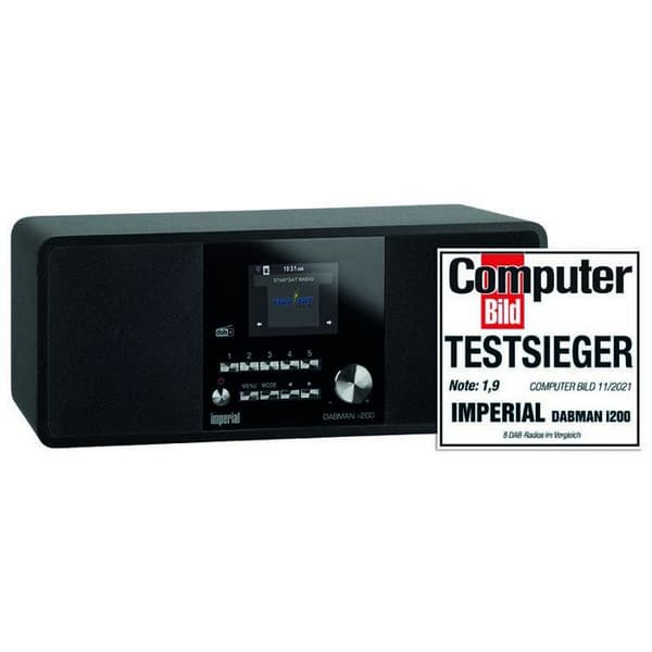 Nätverksljudspelare - TELESTAR - DABMAN i200 - Svart - Wi-Fi-anslutning - DAB+-kompatibel