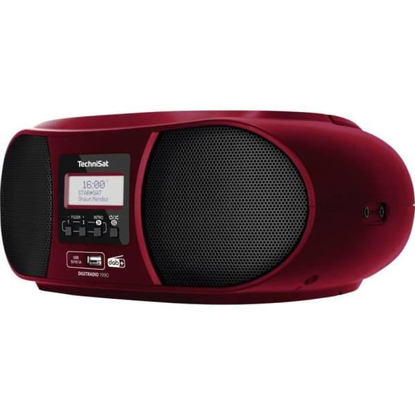 TechniSat DIGITRADIO 1990 CD-radiospelare - DAB+, FM, AUX, Bluetooth - Röd