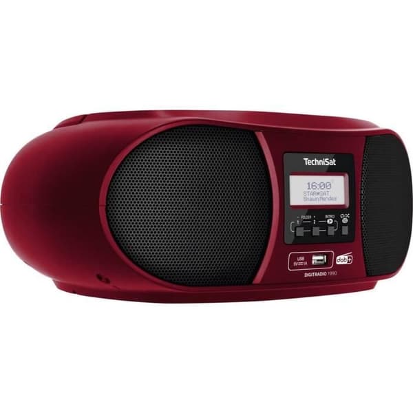 TechniSat DIGITRADIO 1990 CD-radiospelare - DAB+, FM, AUX, Bluetooth - Röd