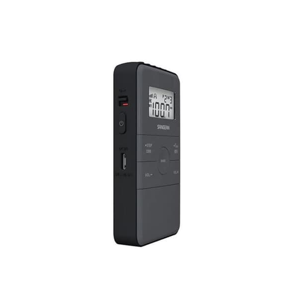 Sangean FM/AM bärbar radio - Pocket 140 Black - Uppladdningsbart batteri - 40 förinställningar