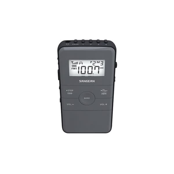 Sangean FM/AM bärbar radio - Pocket 140 Black - Uppladdningsbart batteri - 40 förinställningar