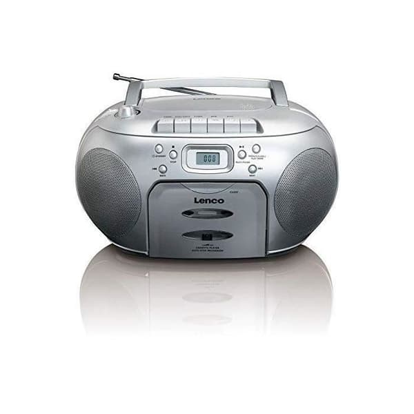 Lenco SCD-420 - Bärbar Radio - CD- Kassettspelare - Silver