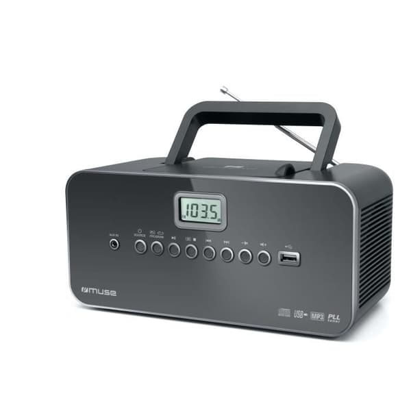 MUSE M-28 DG Bärbar Radio - CD - USB - Svart
