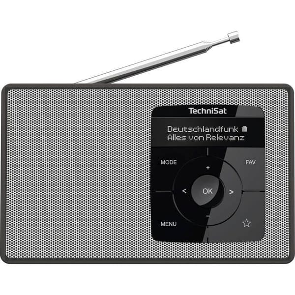 TechniSat DIGITRADIO 2 Bordsradio DAB+, FM DAB+, FM, Bluetooth väckarklocka svart/vit