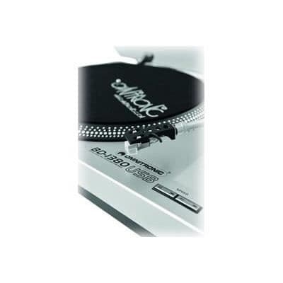 Skivspelare - OMNITRONIC - BD-1380 SILBER - Rem - Diskantkontroll - Dammskydd