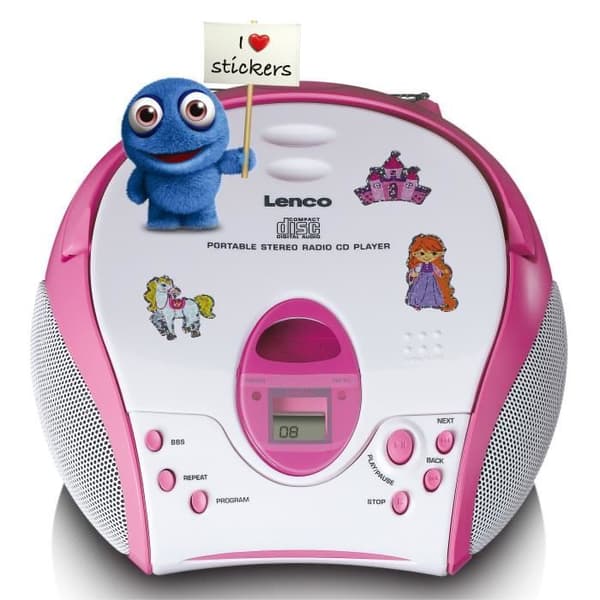 Lenco SCD-24PK barn - Bärbar radio med CD-spelare - Rosa