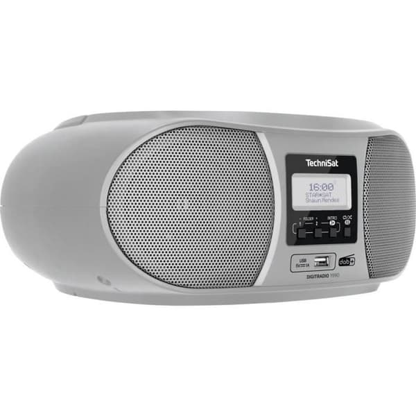 Radio-CD-spelare - TECHNISAT - DIGITRADIO 1990 - DAB+, FM, Bluetooth - Grå - USB