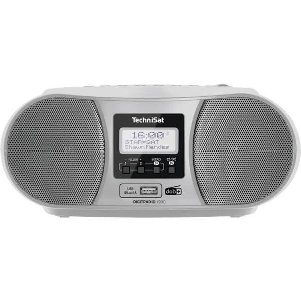 Radio-CD-spelare - TECHNISAT - DIGITRADIO 1990 - DAB+, FM, Bluetooth - Grå - USB
