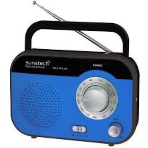 Sunstech RPS560 Bärbar Radio - Analog AM/FM - 0,8 W - 1-vägs - 7,5 cm - Blå