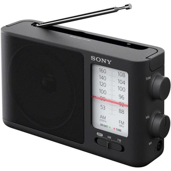 Bärbar radio - SONY ICF 506 SVART - Analog - AM/FM - Integrerat infällbart bärhandtag