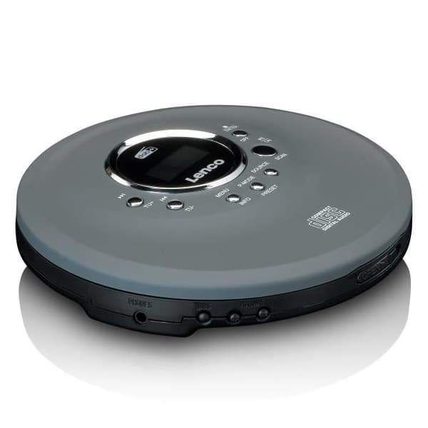 Bärbar CD/MP3-spelare LENCO CD-400GY Antracit - Batterier - CD/MP3-spelare för CD, CD-R, CD-RW