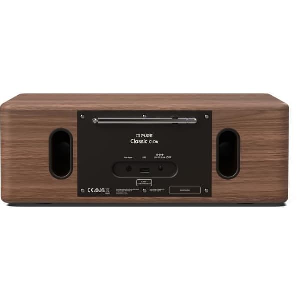 CD-spelare &amp; digitalradio - PURE - Classic C-D6 - Svart kaffe/valnöt