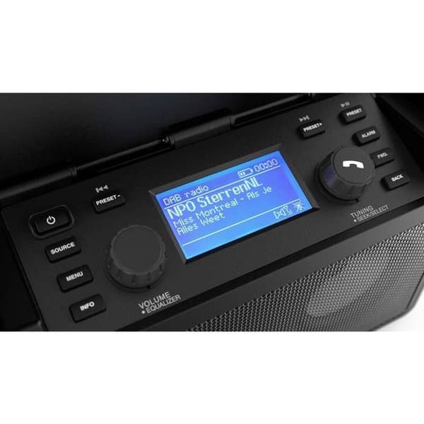 Byggplatsradio - PerfectPro - Audisse - DAB+ och FM - Bluetooth - Integrerat batteri