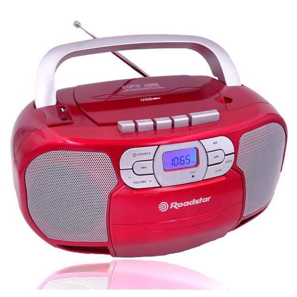 Radio Portabel - Roadstar - RCR-4635UMPRD - Röd - CD-MP3 Spelare - PLL Tuner