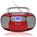 Miniatyrbild 1 av 6: Radio Portabel - Roadstar - RCR-4635UMPRD - Röd - CD-MP3 Spelare - PLL Tuner
