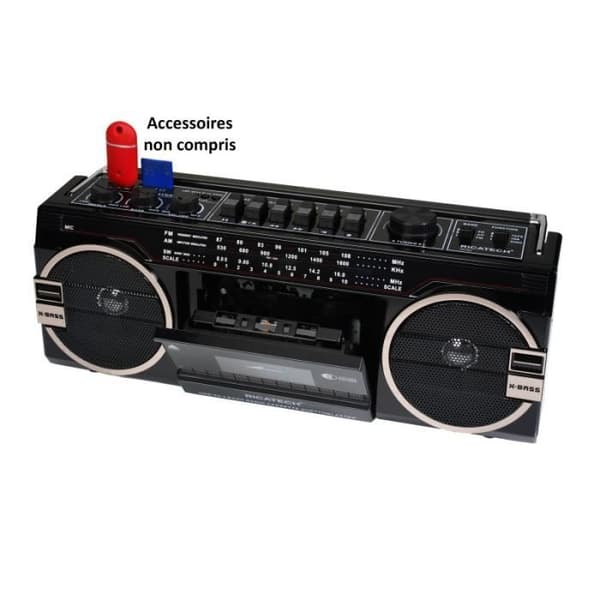 Boombox - Ricatech - PR1980 - Kassettspelare - USB-port - SD-port- USED