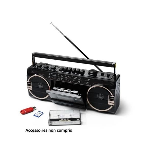 Boombox - Ricatech - PR1980 - Kassettspelare - USB-port - SD-port- USED