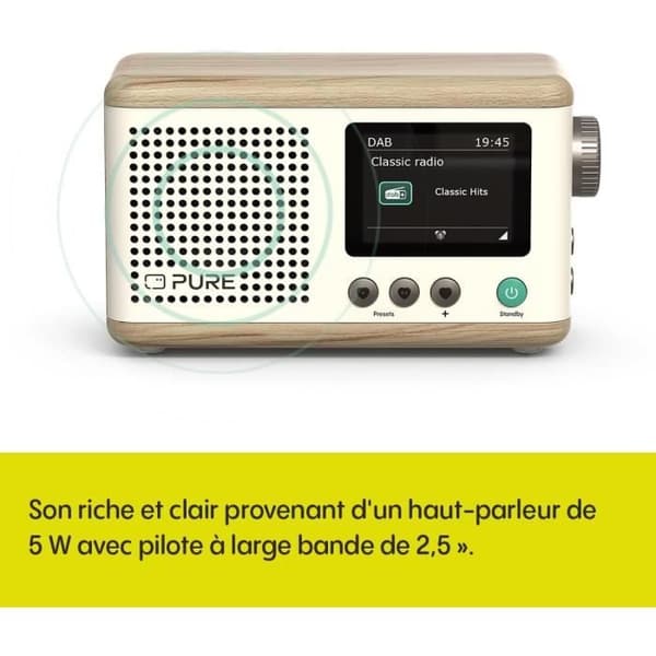 Pure Mini Digital Portable Radio Classic - Dab FM - Bluetooth 5.3