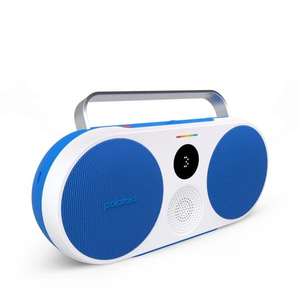 Trådlöst Bluetooth-högtalare - Polaroid - Musikspelare 3 - Blå och vit - Bluetooth-anslutning - Trådlös