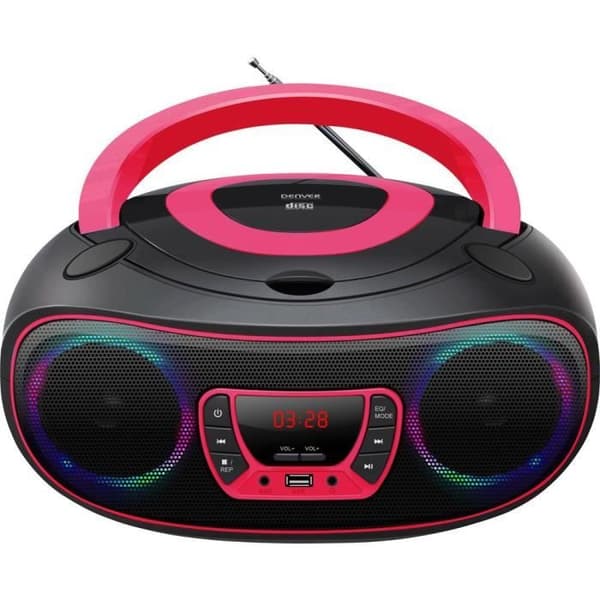 Bluetooth-högtalare - Denver - TCL-212BT - Rosa - Stereo - AUX, USB, CD