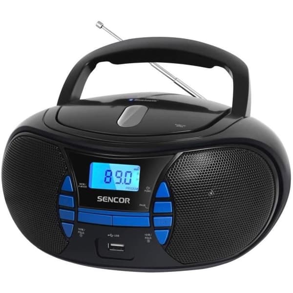 Radio CD-spelare - SENCOR - SPT 2700 BK - 3 W - CD / Bluetooth / MP3 - Svart