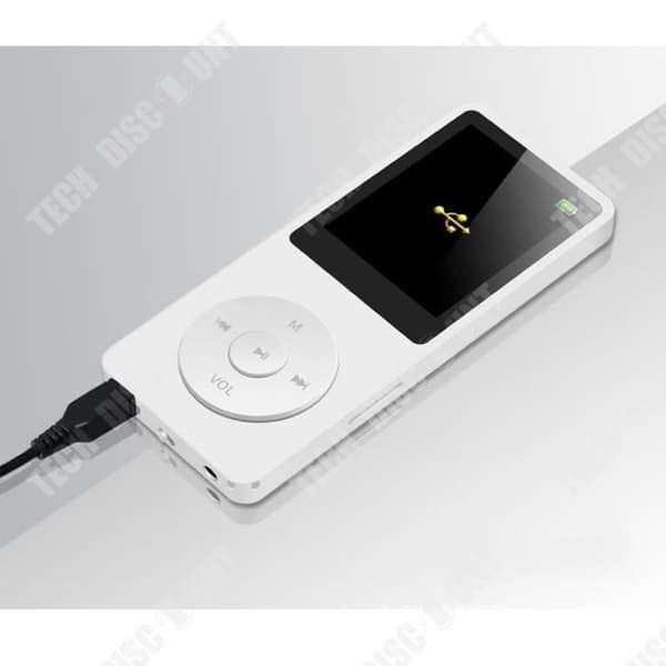 TD® JS-01 sport MP-spelare med MP4-skärm Kompatibel med 1.8 minneskort - Musikstreaming - Vit - Hög prestanda och transportabel