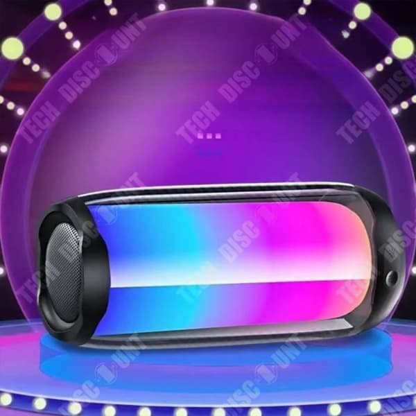 TD® Bluetooth-högtalare Färgglatt ljus Bländande blinkande ljus Trådlös Bluetooth-anslutning Subwoofer Metall
