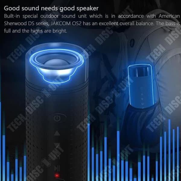 TD® Multifunktionell vattentät Bluetooth-ljudhögtalare Utomhus Bluetooth-anslutning Bärbar starkt ljus USB-gränssnitt Högtalare