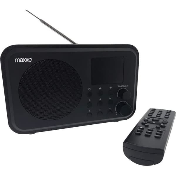 Portabel DAB FM-radio - Maxxo - DT02 - Wi-Fi - Bluetooth - Färgskärm 2,4 tum