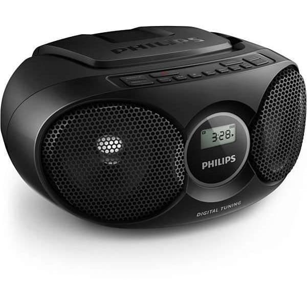 PHILIPS AZ215B - Boombox CD-spelare - FM-radio - Basförstärkning - Svart