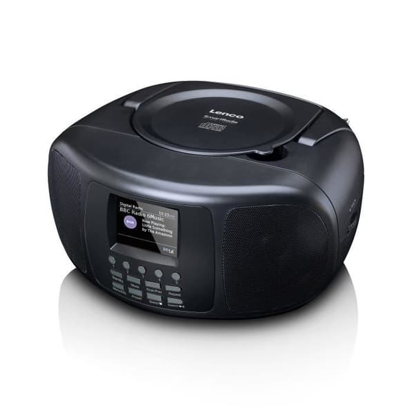 Bärbar internetradio med DAB+/FM, Bluetooth®, CD-spelare och stor LCD-färgskärm - Lenco - SCD-6000BK