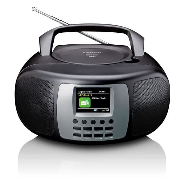 DAB+/FM bärbar radio - Lenco - SCD-860BK - Bluetooth - CD-spelare - 2,4-tums färg-TFT LCD-skärm