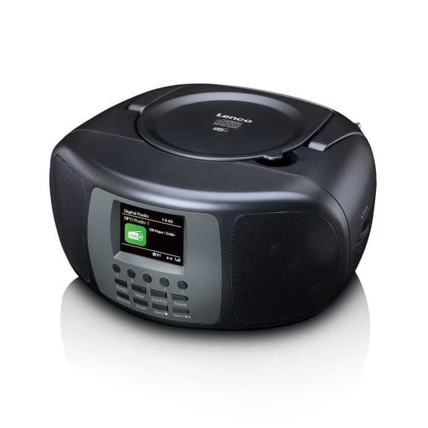 DAB+/FM bärbar radio - Lenco - SCD-860BK - Bluetooth - CD-spelare - 2,4-tums färg-TFT LCD-skärm