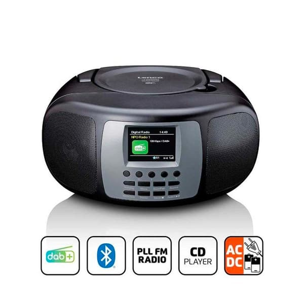 DAB+/FM bärbar radio - Lenco - SCD-860BK - Bluetooth - CD-spelare - 2,4-tums färg-TFT LCD-skärm