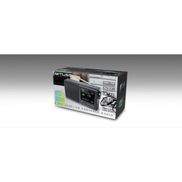 Bärbar radio DAB+/FM - MUSE - M117DB - Färgscreen 2,8 - Larm - 3W