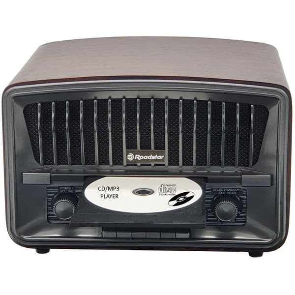 Radio CD Bärbar Vintage DAB+/FM CD-MP3 Bluetooth Läsare, USB Fjärrkontroll Roadstar HRA-270CD-MP3CD+BT Trä 33215