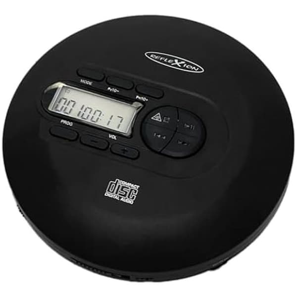 CD/MP3-spelare - REFLEXION - Kompakt och Lätt - Uppladdningsbart Batteri - ANTISHOCK SYSTEM - FM-radio