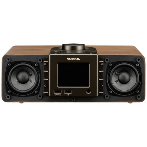 Sangean WFR-32 Internet bordsradio Internetradio, Bluetooth, AUX, USB med fjärrkontroll svart, trä