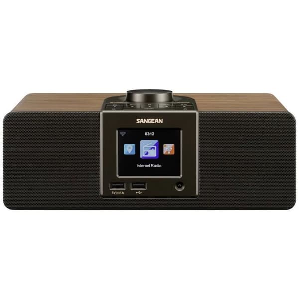Sangean WFR-32 Internet bordsradio Internetradio, Bluetooth, AUX, USB med fjärrkontroll svart, trä