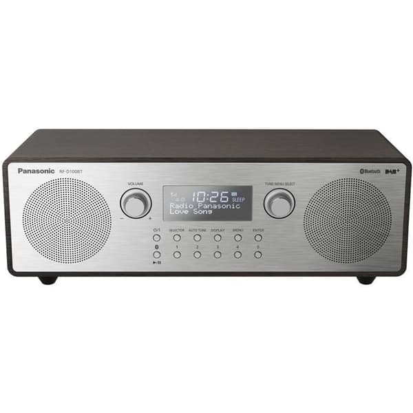 Panasonic Radio DAB/FM RF-D100BTEGT 10W Bluetooth Equalizer 5 Förinställningar Basreflex LCD Nätdrift/Batterier Fransk Version