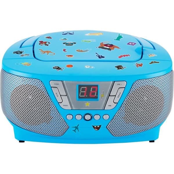 Bärbar CD-radiospelare - BIGBEN INTERACTIVE - CD60BLSTICK - Blå + Stickers