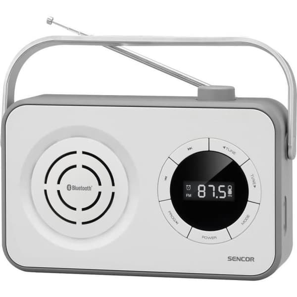 Bärbar PLL FM-radio med BT, USB, Micro SD och AUX - Sencor - SRD 3200 W