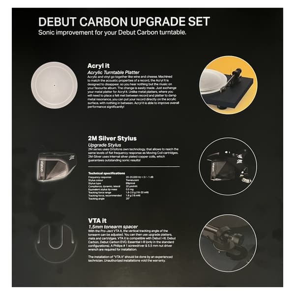 Pro-Ject DEBUT CARBON -levysoittimen päivityssarja - Pro-Ject Debut Carbon -päivityssarja