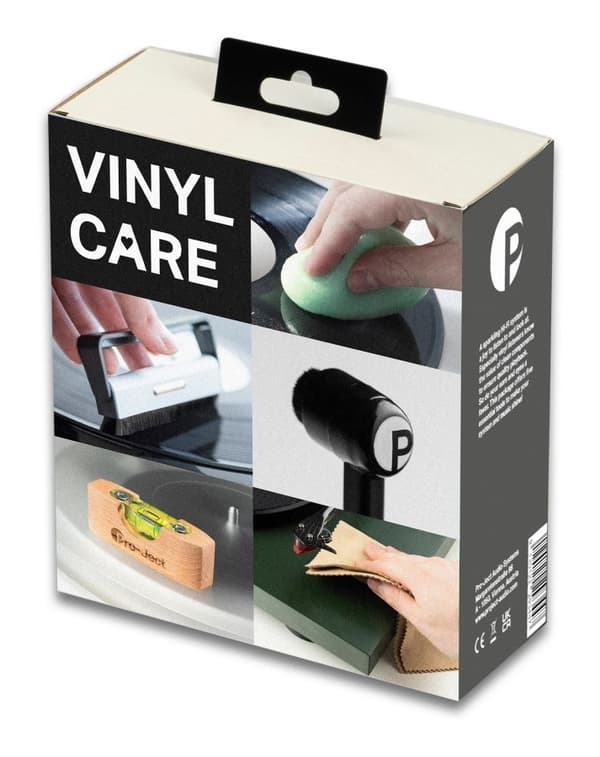 Pro-Ject Vinyl Care Set - Komplet vinylpladerensningssæt - Børst det + Rengør det + Vinylrengøring + jævn det + klud det