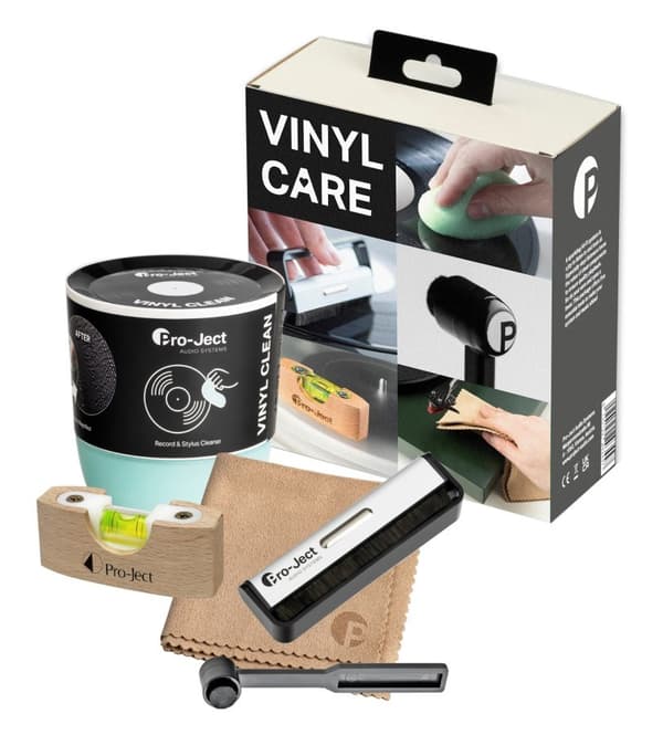 Pro-Ject Vinyl Care Set - Komplet vinylpladerensningssæt - Børst det + Rengør det + Vinylrengøring + jævn det + klud det