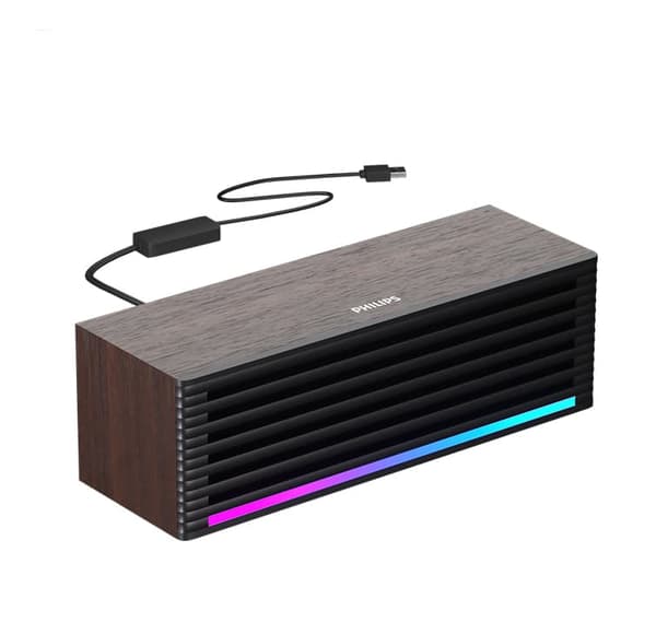 Philips SPA3709 kablet computer Bluetooth-kablede multimediehøjttalere i træ til skriveborde og kontorer